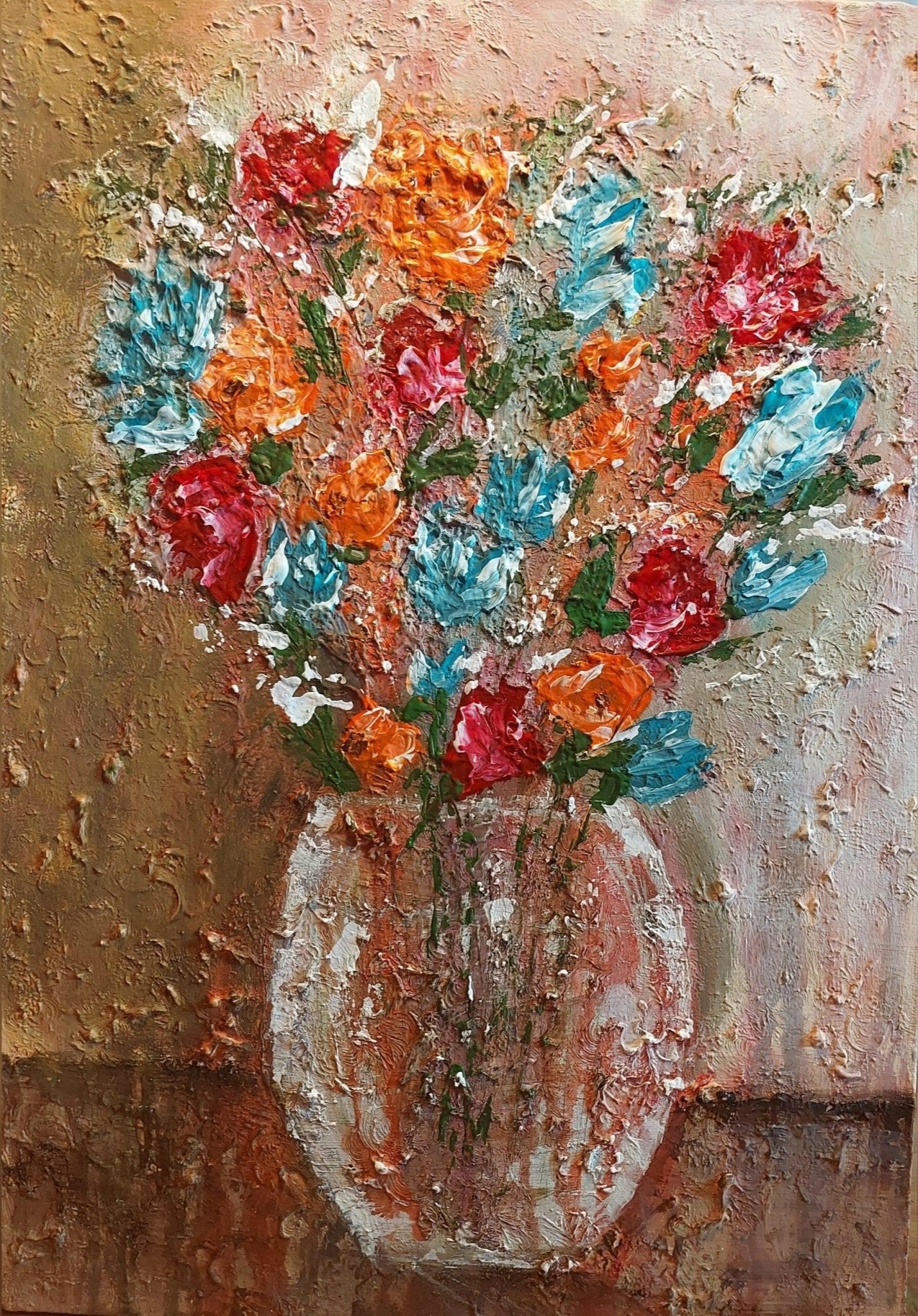 Floral in textures - Trudie Averett Art