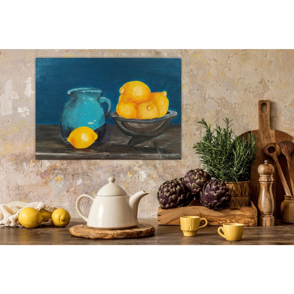 Lemons and Blue - Trudie Averett Art