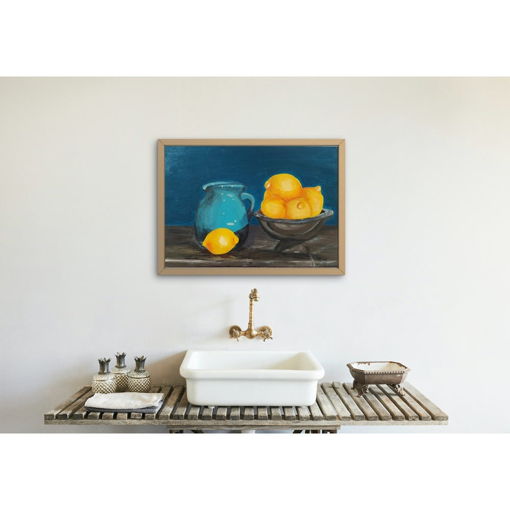 Lemons and Blue - Trudie Averett Art