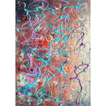 Rhythms in Motion - Trudie Averett Art Abstract artwork titled 'Rhythms in Motion,' featuring flowing, interwoven lines and vibrant colors that convey a sense of harmony, energy, and movement.